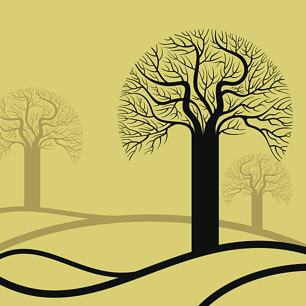 抽象の木、自然のシンボル - computer graphic image wildlife reserve tree trunk点のイラスト素材／クリップアート素材／マンガ素材／アイコン素材