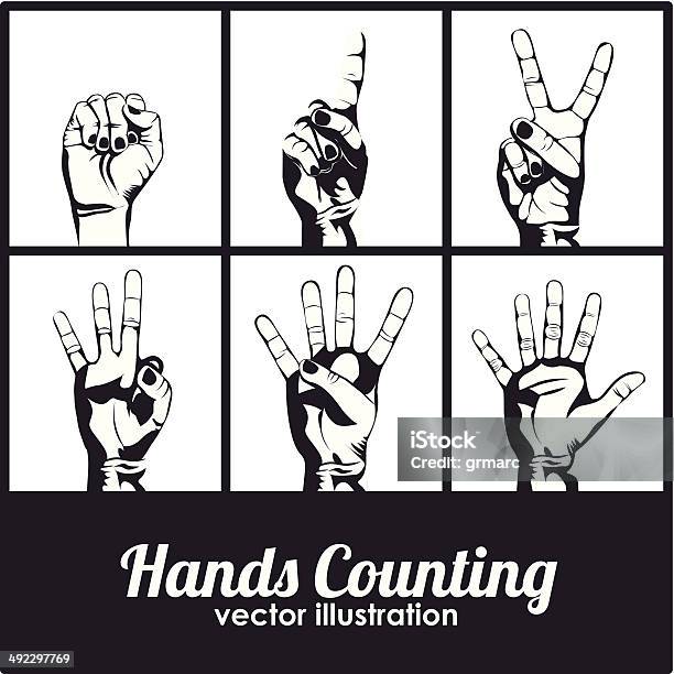 Hands Counting Stock Illustration - Download Image Now - Alphabet, Alphabetical Order, Close-up