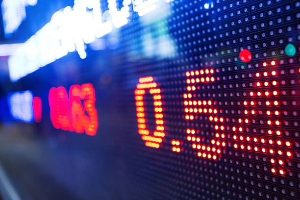 istock Display of Stock market quotes 492299637