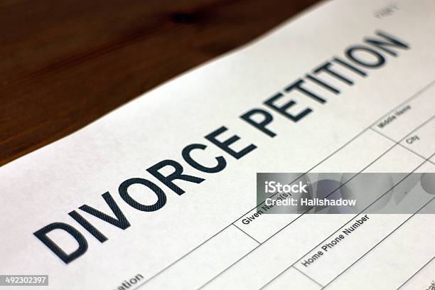 Divorce Petition Form Stock Photo - Download Image Now - Divorce, Lawyer, Agreement