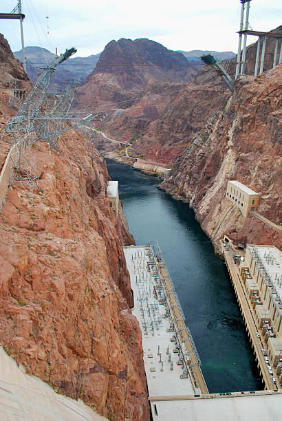 istock Hoover Dam and Colorado River Bridge's Construction 492303321