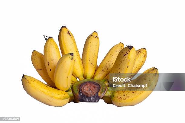 Thai Delicious Little Bananas Stock Photo - Download Image Now - Agriculture, Backgrounds, Banana