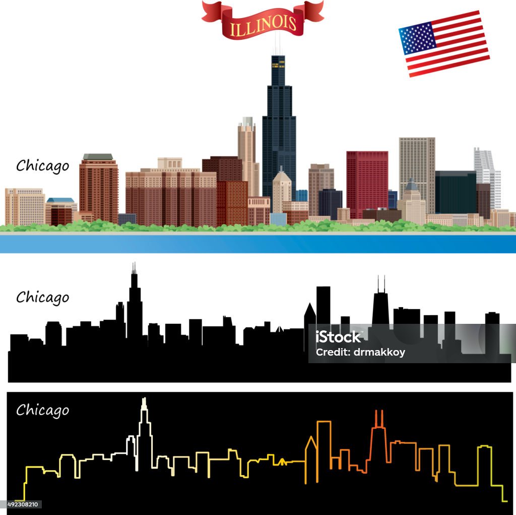 Chicago Skyline Stock Illustration - Download Image Now - Drawing - Art  Product, Chicago - Illinois, Urban Skyline - iStock