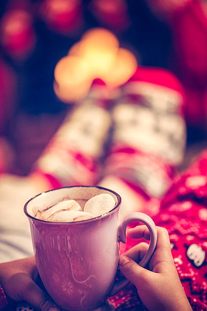 istock Little Kids Drinking Hot Chocolate for Christmas Time 492310638
