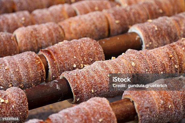 Prague Stick Bread Stock Photo - Download Image Now - Baumkuchen, Trdelník, Cake