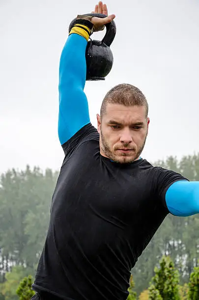 Photo of Boy trains and strengthens the muscles