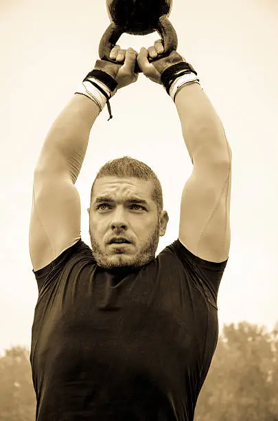 Photo of Boy trains and strengthens the muscles