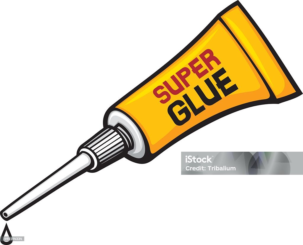metal tube of super glue 2015 stock vector