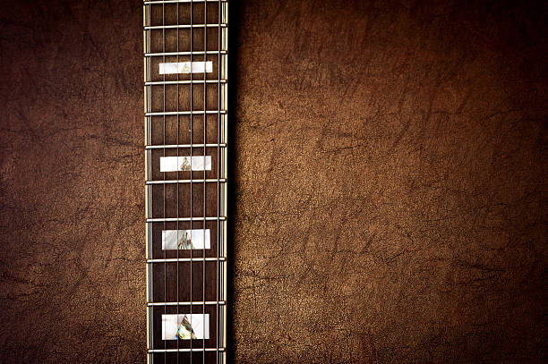 istock Guitar neck vertical detail background 492314612