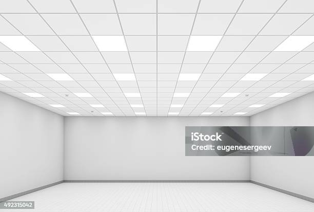 Abstract Modern White Office Interior Background 3d Stock Photo - Download Image Now