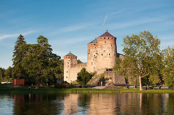 Savonlinna fortress Olavinlinna fortress in Savonlinna city, Finland. saimaa stock pictures, royalty-free photos & images