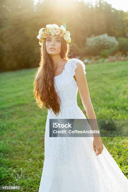 Outdoor Shot Of Young Beautiful Woman Stock Photo - Download Image Now - 20-24 Years, 2015, Adult