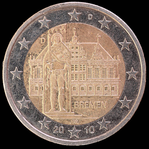 istock Commemorative two euro coin celebrating Bremen federal state, Germany 2010 492317210