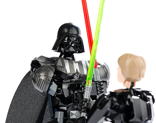 Nuevo De Lego De Darth Vader Vs Skywalker Foto de stock y más banco de imágenes de Darth - iStock