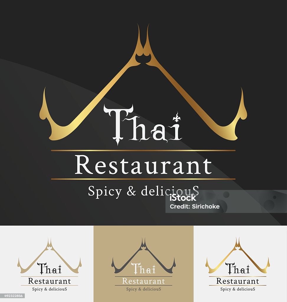 Thiết Kế Mẫu Logo Nhà Hàng Thái Lan Hình minh họa Sẵn có - Tải ...