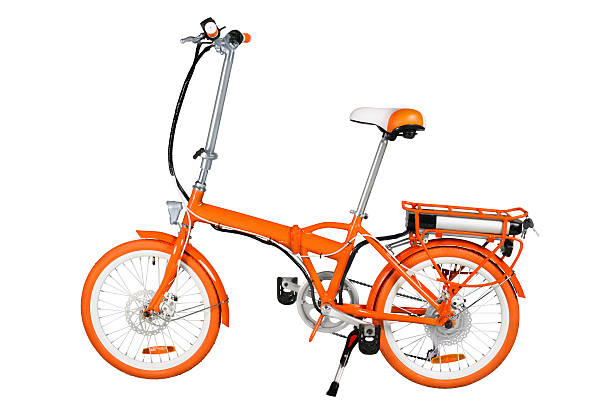 istock Orange electric bike 492323108
