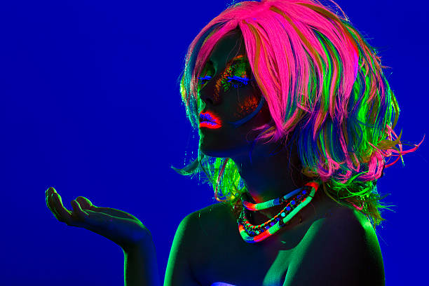 Women Portrait in Ultraviolet Light