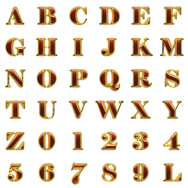 istock golden alphabet with red wood 492335655