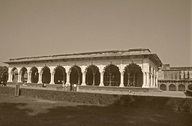 diwan-i-am, hall de audiência pública, agra, índia - pillared - fotografias e filmes do acervo