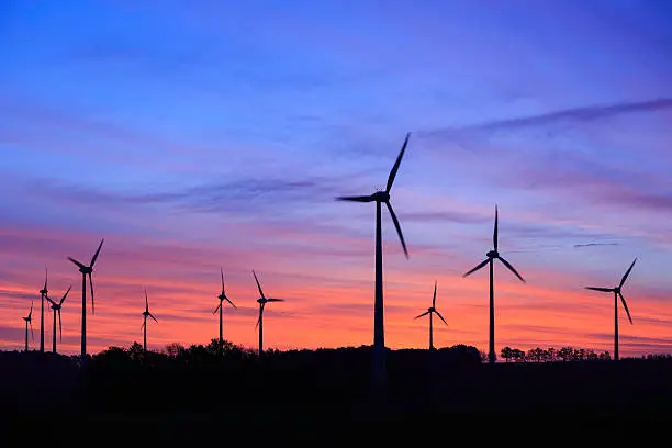 Photo of power generating wind turbines