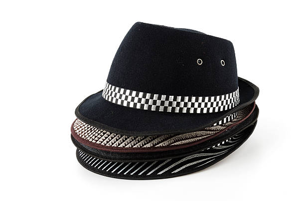 istock Vintage panama hat isolated white background 492360675