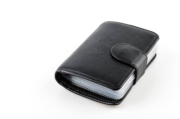 istock Card holder wallet isolated white background 492360725