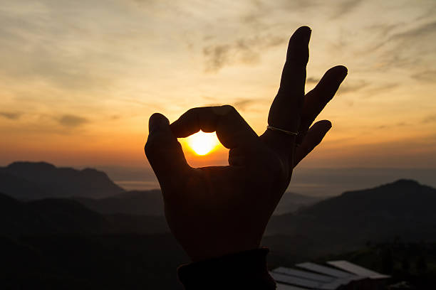 istock Do finger is OK Happy in the morning 492362052