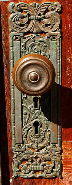 istock vintage door knob double key hole 492362235