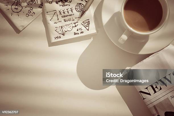 Śniadanie Biznesowe - zdjęcia stockowe i więcej obrazów Biznes - Biznes, Idee, Serwetka