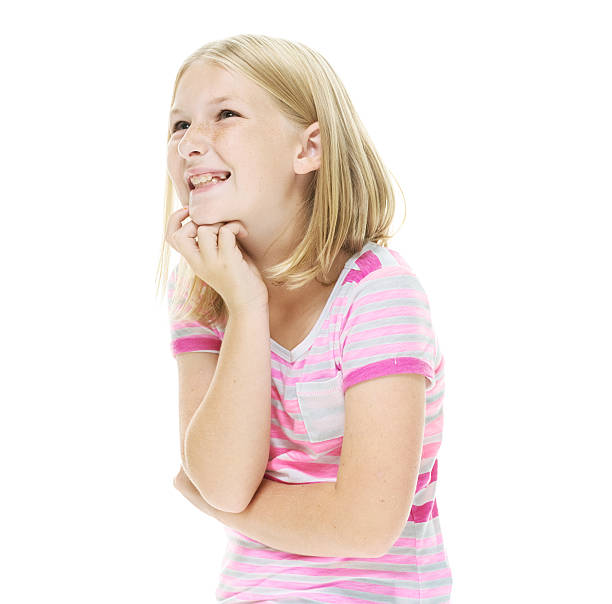 istock Cheerful little girl looking away 492365188
