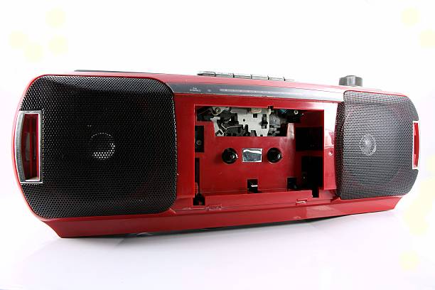 istock Old vintage stereo cassette/radio recorder. 492365819