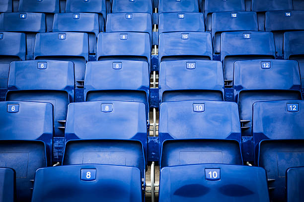 sedili stadio - stadium bleachers seat empty foto e immagini stock