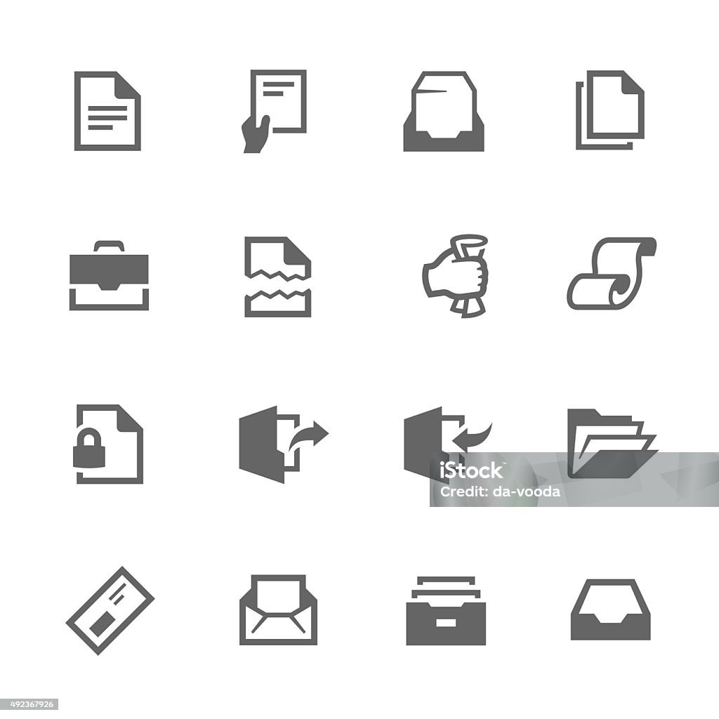 Documents Icons - clipart vectoriel de Icône libre de droits
