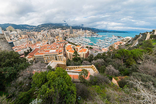 Aerial View over Monte Carlo stock photo