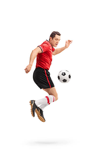 istock Football player performing a rainbow flick 492368200