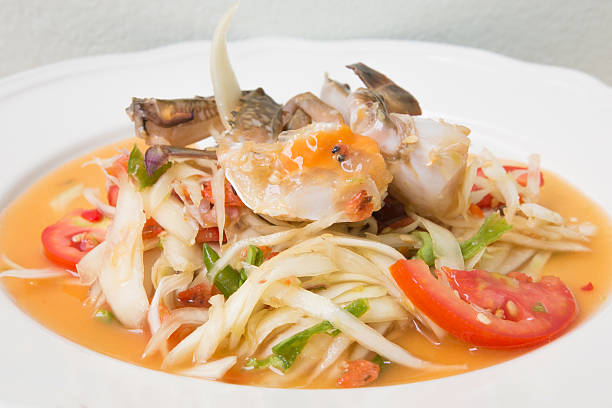 istock Thai food papaya salad 492368518