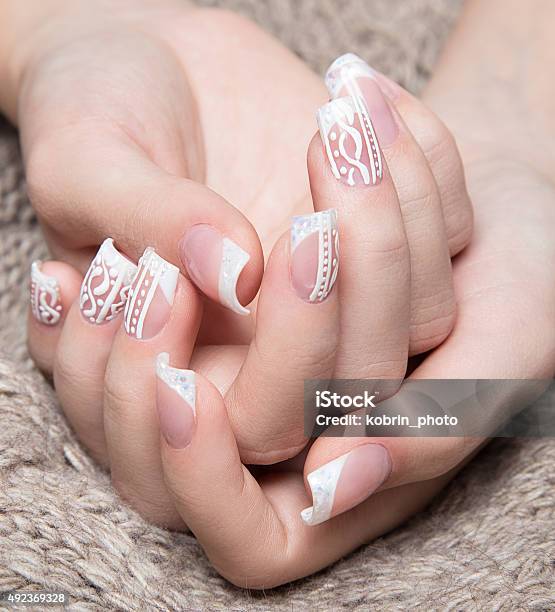 winter white nail designs