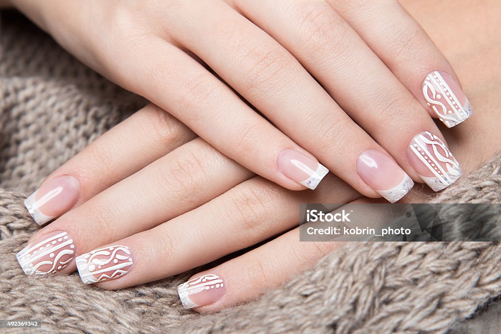 winter white nail designs