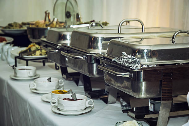 istock Catering boxes of stainless steel 492370970