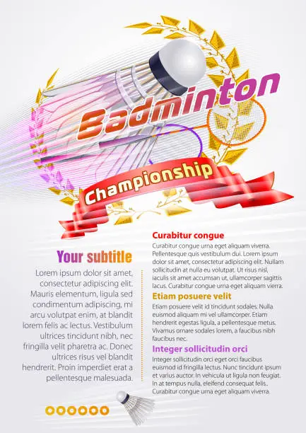 Vector illustration of Badminton