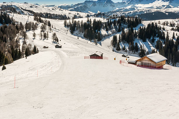 istock Sunny Ski Slope at ski resort 492390060