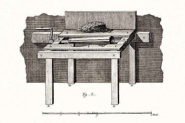 ironworking workbench 18 世紀のディドロ encyclopedia - restoring industry machine part innovation点のイラスト素材／クリップアート素材／マンガ素材／アイコン素材