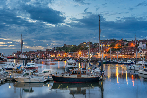 Whitby is a fishing port on the North west coast of Yorkshire