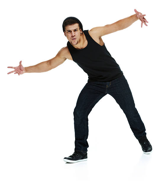 istock Muscular man with arms outstretched 492397156