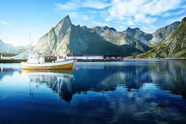 istock sunset - Reine, Lofoten islands, Norway 492397278