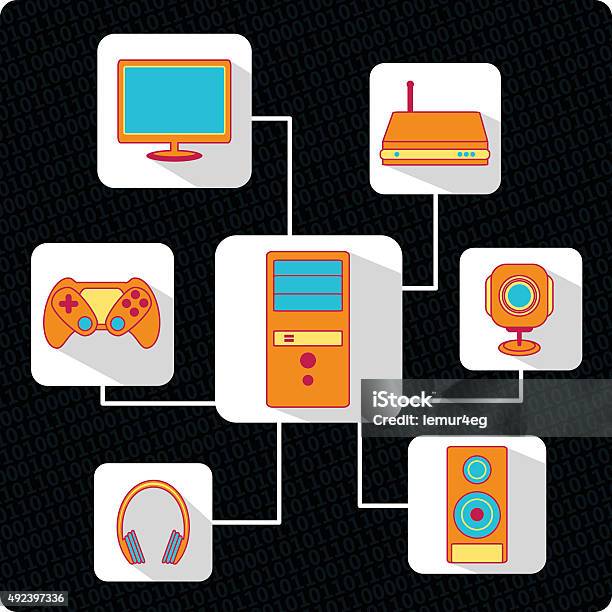 Computer And Device Usage Design Computer Devices For Design Stock Illustration - Download Image Now ...