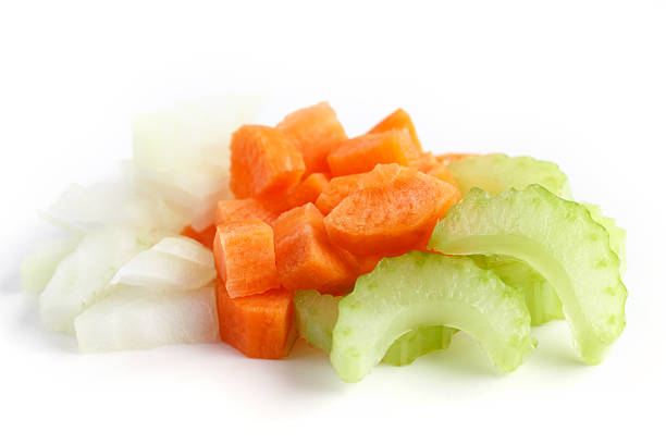 istock Classic mix of chopped carrots, celery and onion 492400549