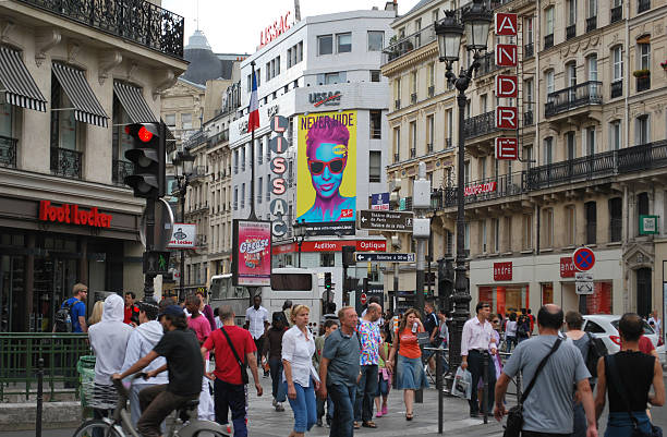 Street in Paris France stock photo