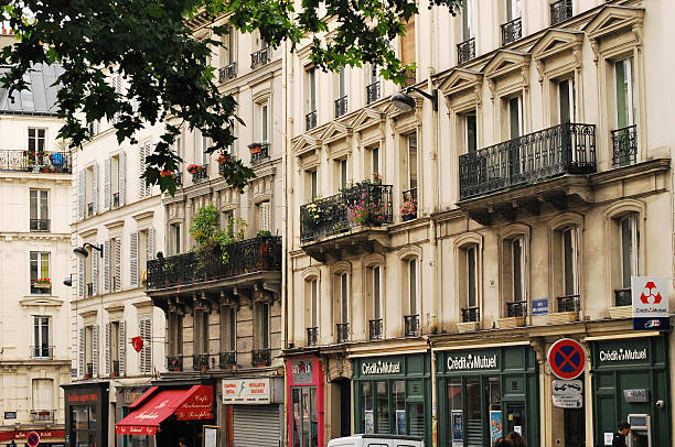 Street in Paris, France stock photo