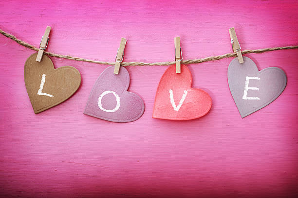 istock Love message on paper hearts 492405785